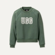 Femme UGG Logo pull à col rond - GREEN STONE