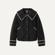 Femme Veste à col Nikia - BLACK