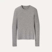 Femme Aidelene Long Sleeve Rib Tee - GREY HEATHER