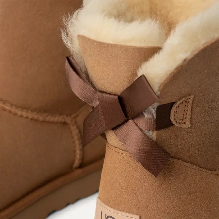 Femme Botte Mini Bailey Bow II - CHESTNUT