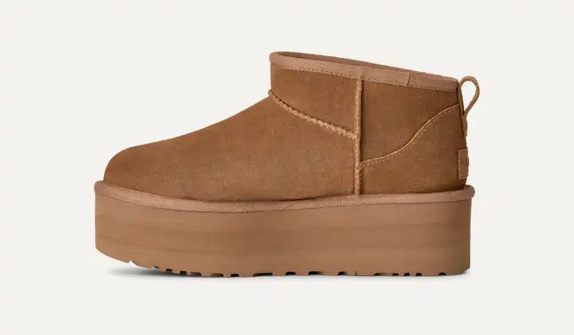 Femme Botte Classic Ultra Mini à plateforme - CHESTNUT