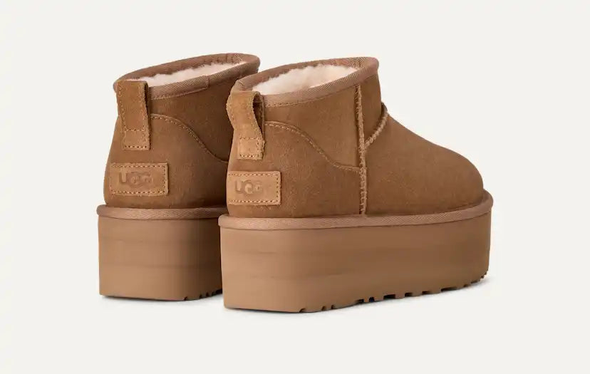Femme Botte Classic Ultra Mini à plateforme - CHESTNUT