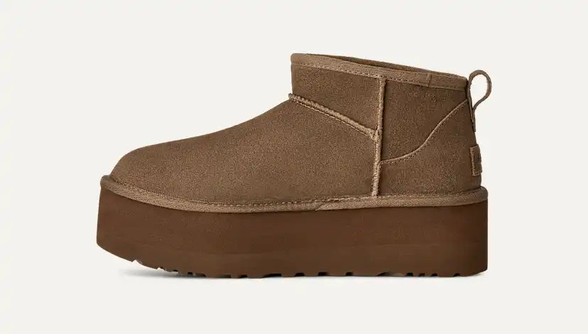 Femme Botte Classic Ultra Mini à plateforme - LIGHT BRONZE