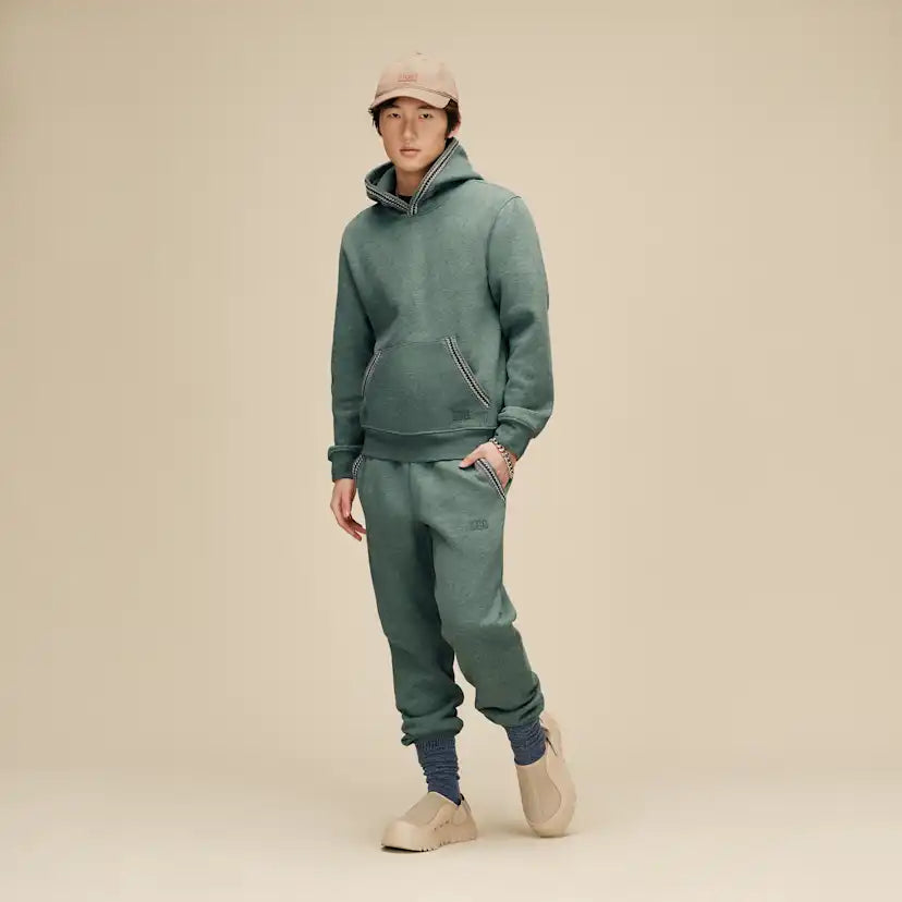 Homme Sweat à capuche Tasman - GREEN STONE HEATHER