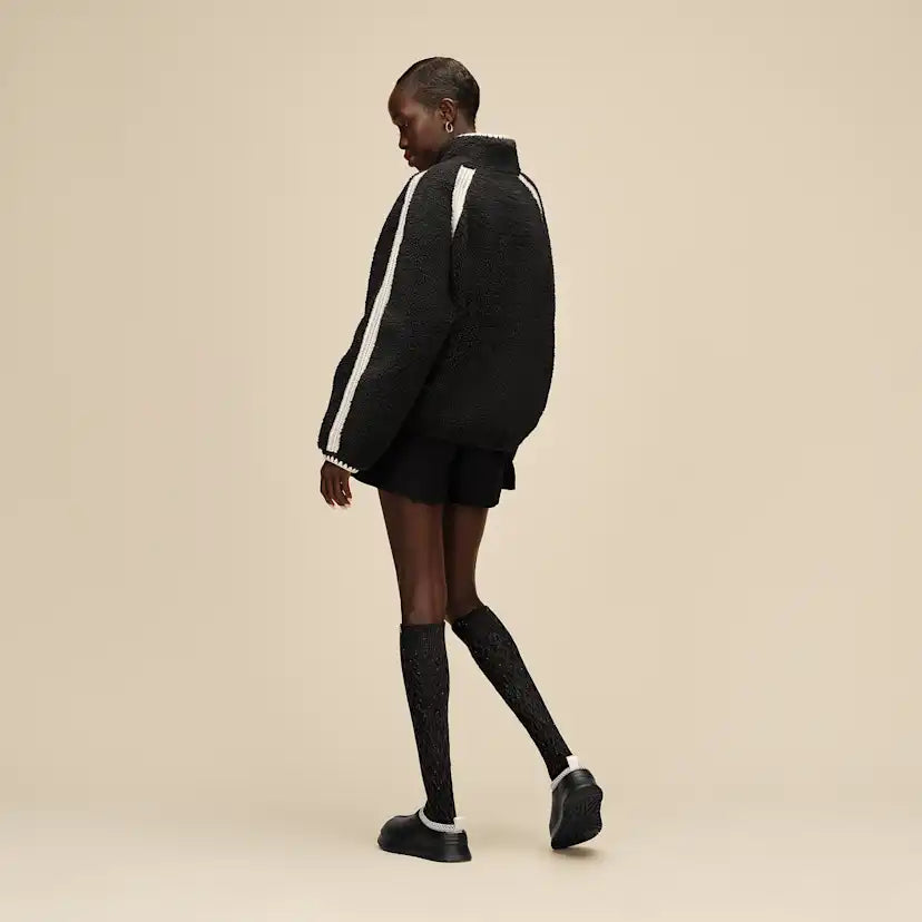 Femme Veste Nikia Crochet en UGGfluff - BLACK