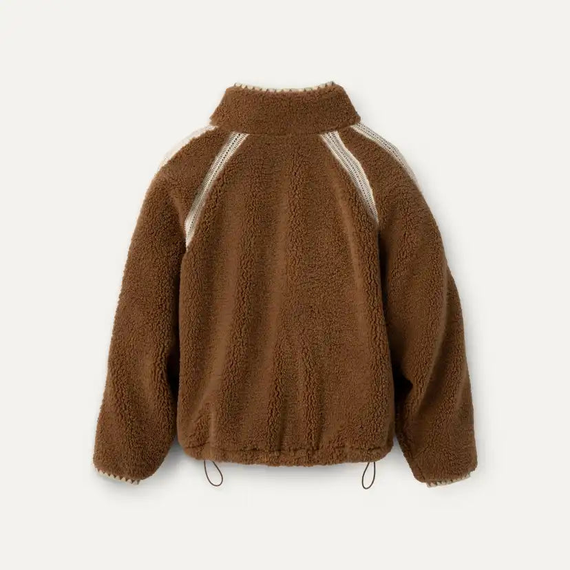 Femme Veste Nikia Crochet en UGGfluff - CHESTNUT