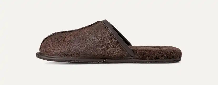 Homme Chausson en cuir Scuff effet vieilli