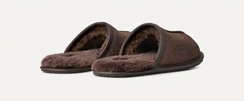 Homme Chausson en cuir Scuff effet vieilli