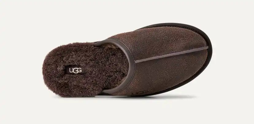 Homme Chausson en cuir Scuff effet vieilli