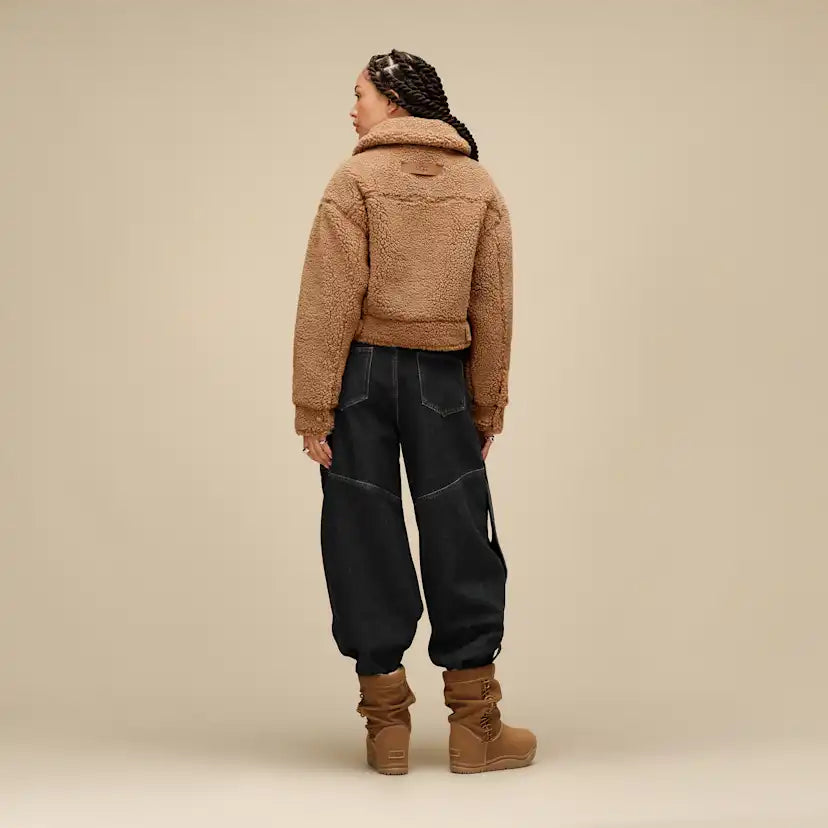 Femme Veste camionneur courte Frankie - CHESTNUT