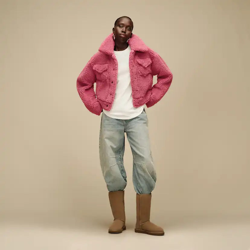 Femme Veste camionneur courte Frankie - STRAWBERRY