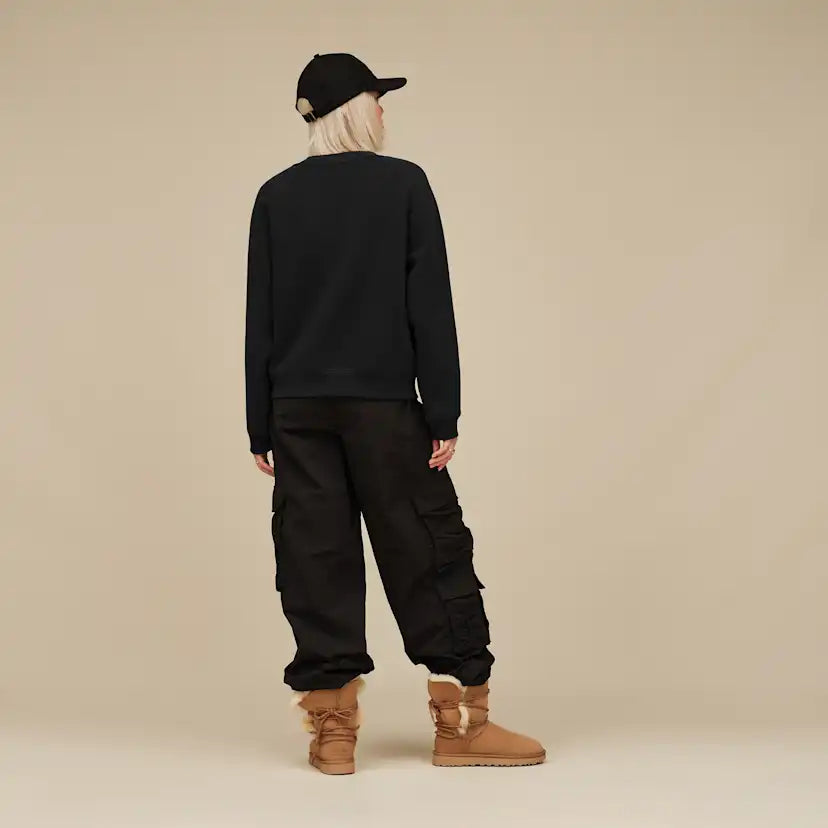 Femme UGG Logo pull à col rond - BLACK