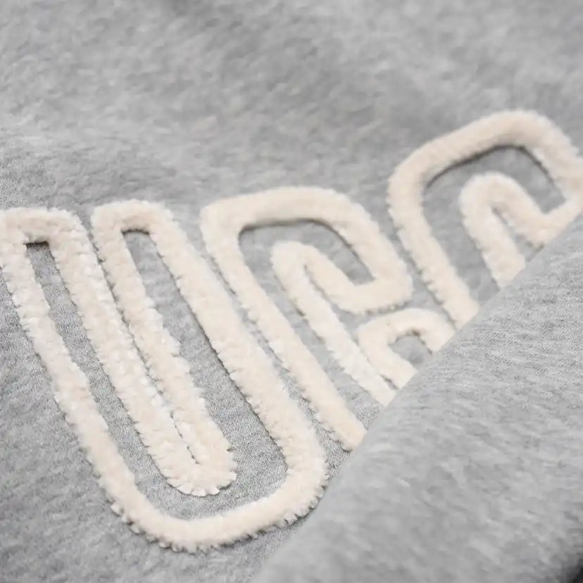 Femme UGG Logo pull à col rond - GREY HEATHER