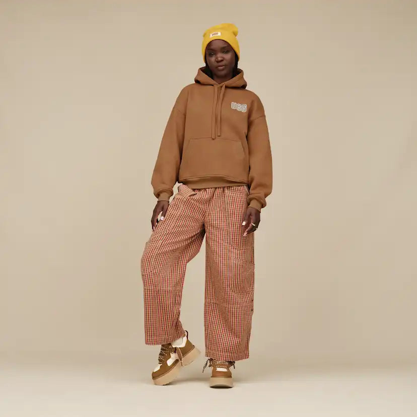 Femme UGG Logo sweat à capuche - CHESTNUT