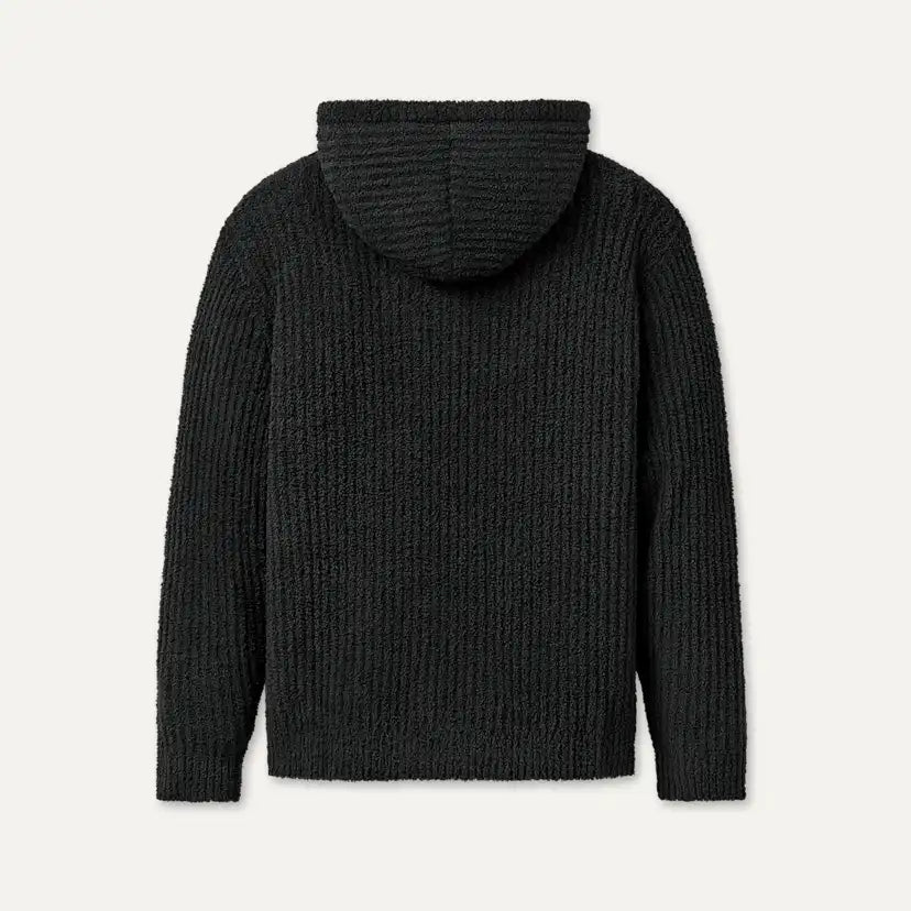 Homme Finnegan Hoodie Rib - BLACK