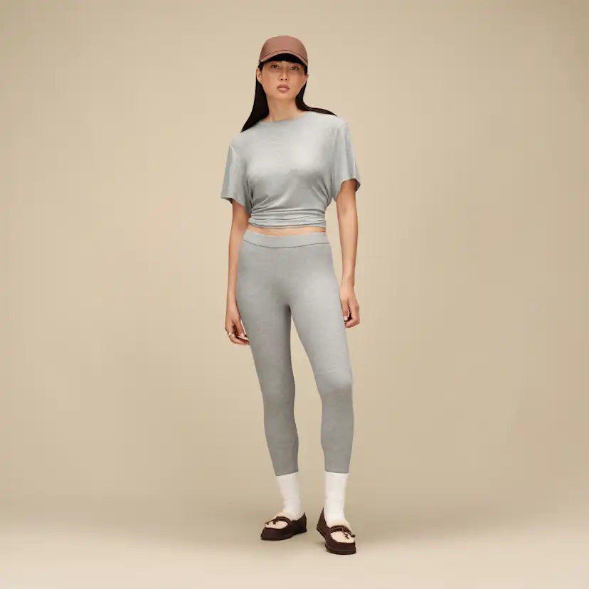 Femme Legging Paloma II Rib - GREY HEATHER