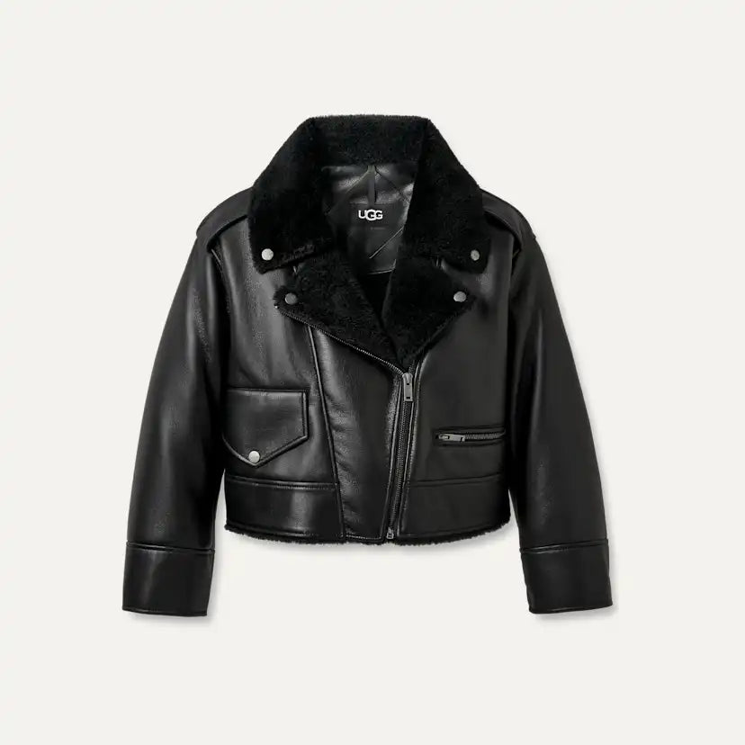 Femme Veste de moto Finnian LuxeFluff - BLK