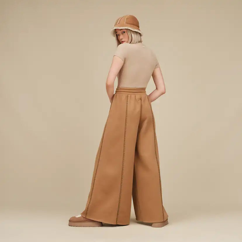 Femme Pantalon large Classic - CHESTNUT