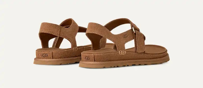 Femme Sandale GoldenGaze Toe Post - CHESTNUT