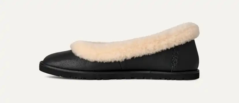 Femme Ballerine en cuir Zora - BLK