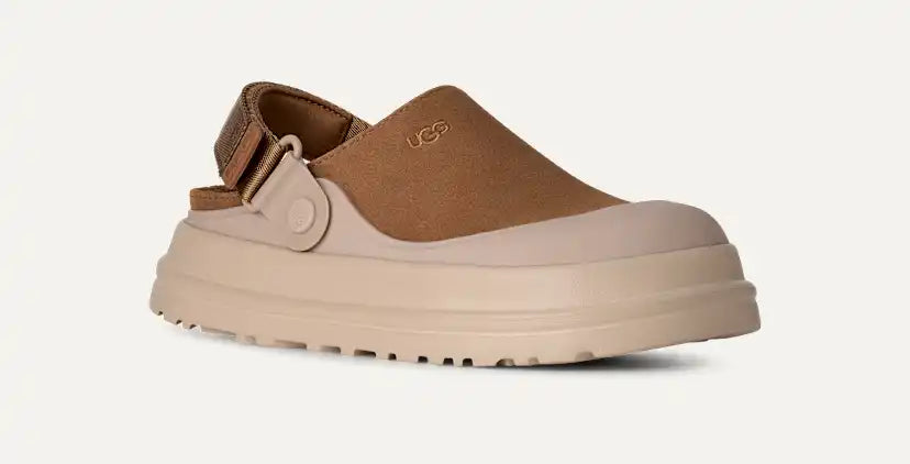 Femme Sabot GoldenGlow en daim - CHESTNUT