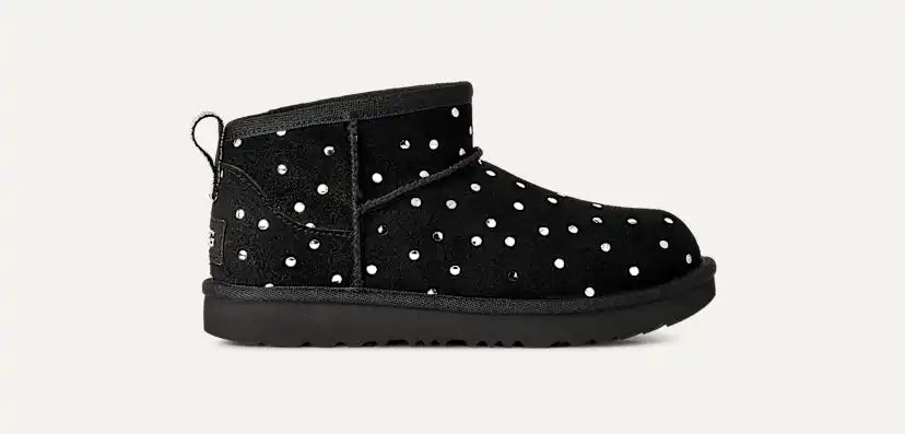 Enfants Classic Ultra Mini Shiny Dots Boot - BLACK