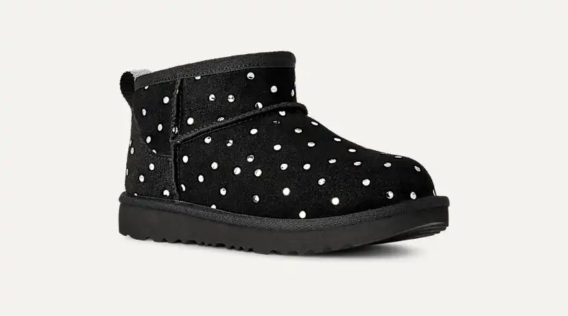 Enfants Classic Ultra Mini Shiny Dots Boot - BLACK