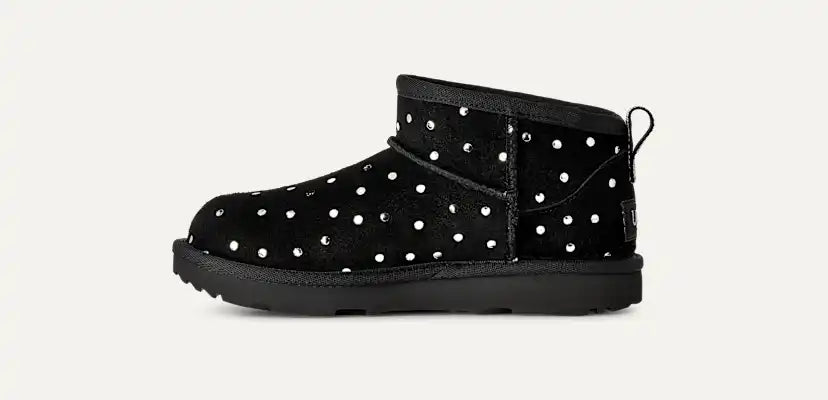Enfants Classic Ultra Mini Shiny Dots Boot - BLACK