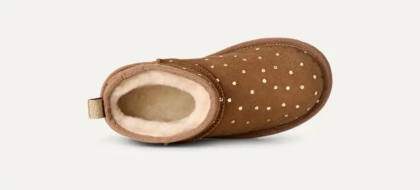 Enfants Classic Ultra Mini Shiny Dots Boot - CHESTNUT