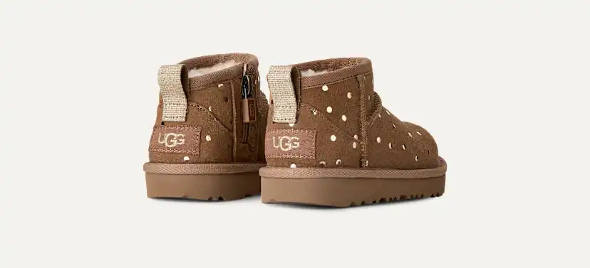Tout Petit Classic Ultra Mini Shiny Dots Boot - CHESTNUT