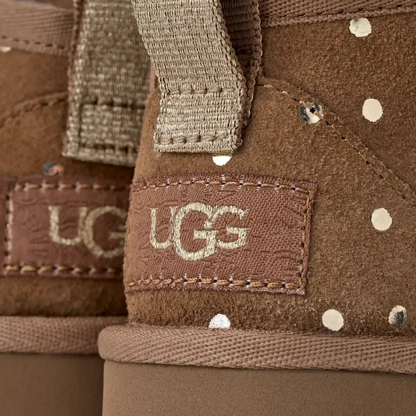 Tout Petit Classic Ultra Mini Shiny Dots Boot - CHESTNUT