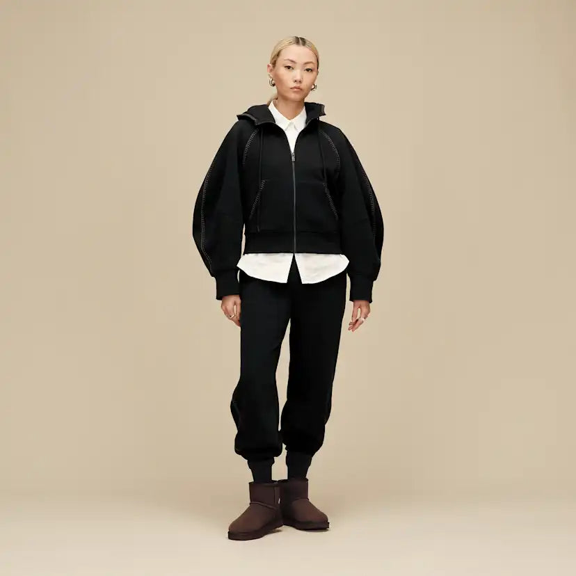 Femme Sweat à capuche à fermeture éclair intégrale Classic - BLACK