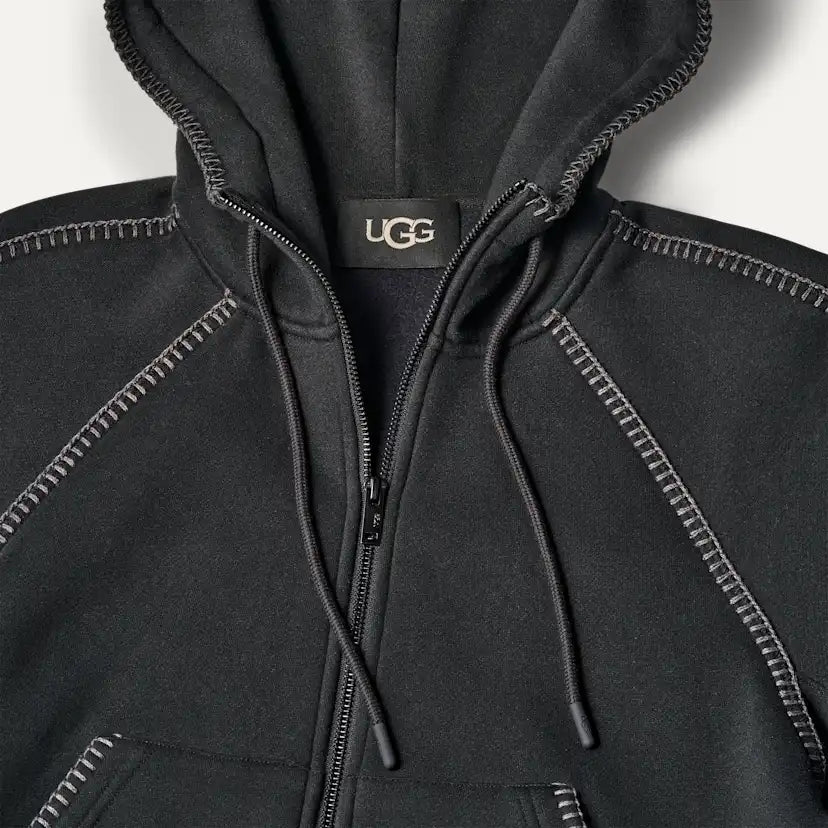 Femme Sweat à capuche à fermeture éclair intégrale Classic - BLACK