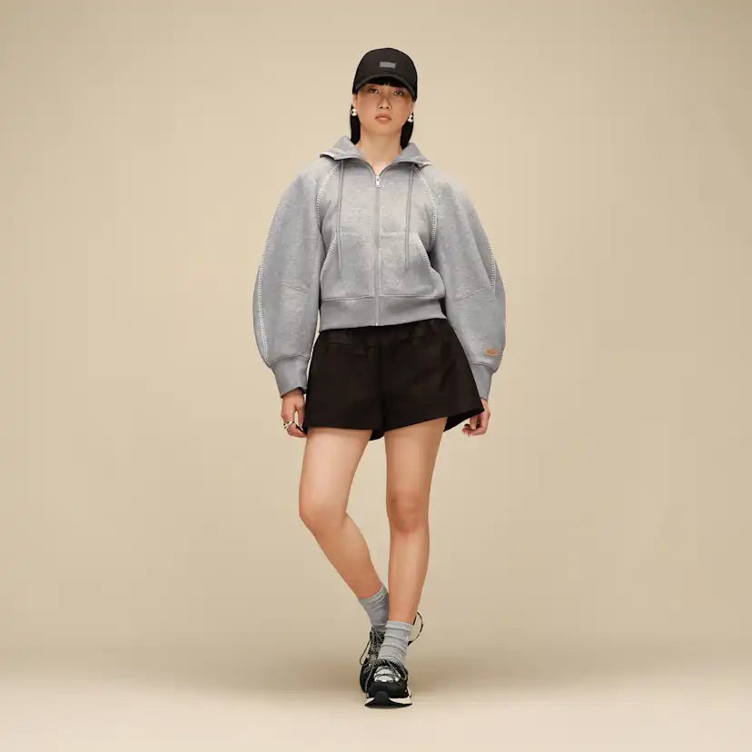 Femme Sweat à capuche à fermeture éclair intégrale Classic - GREY HEATHER