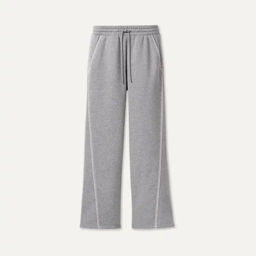 Femme Pantalon à coupe droite Classic - GREY HEATHER