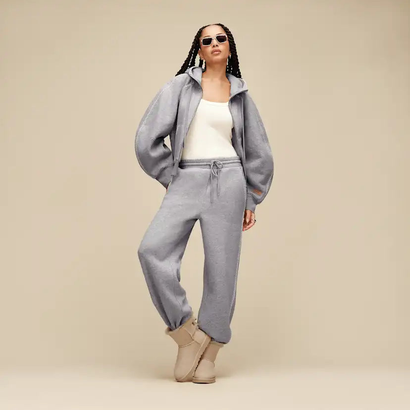 Femme Pantalon à coupe droite Classic - GREY HEATHER