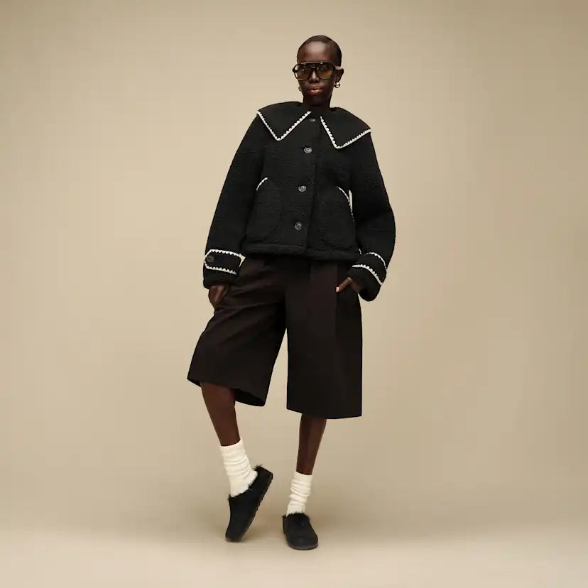 Femme Veste à col Nikia - BLACK