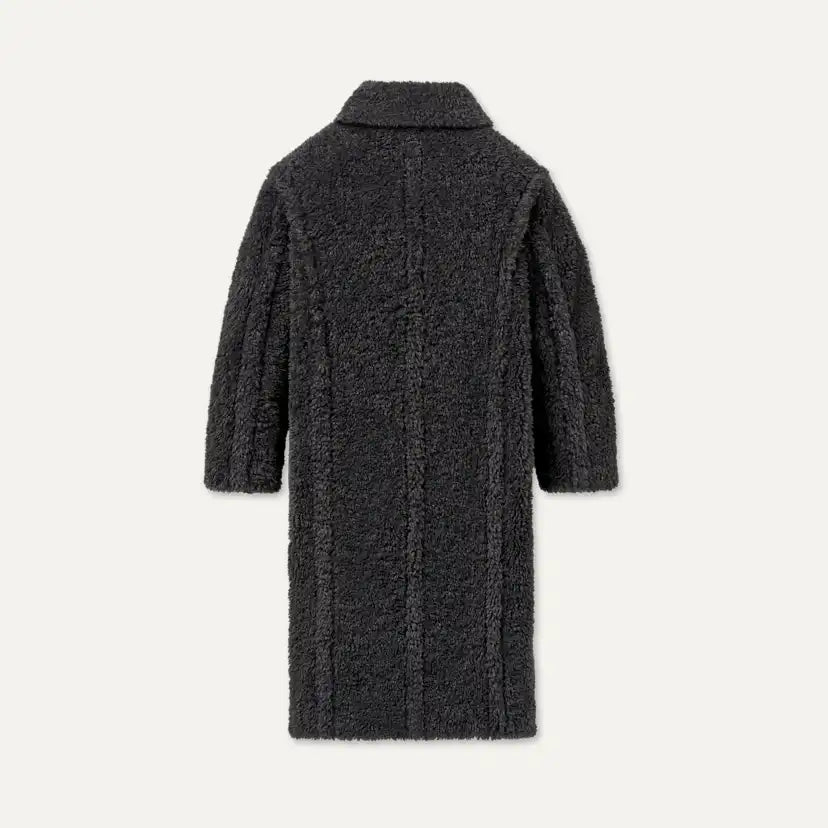 Femme Gertrude Long Teddy Coat II - INK
