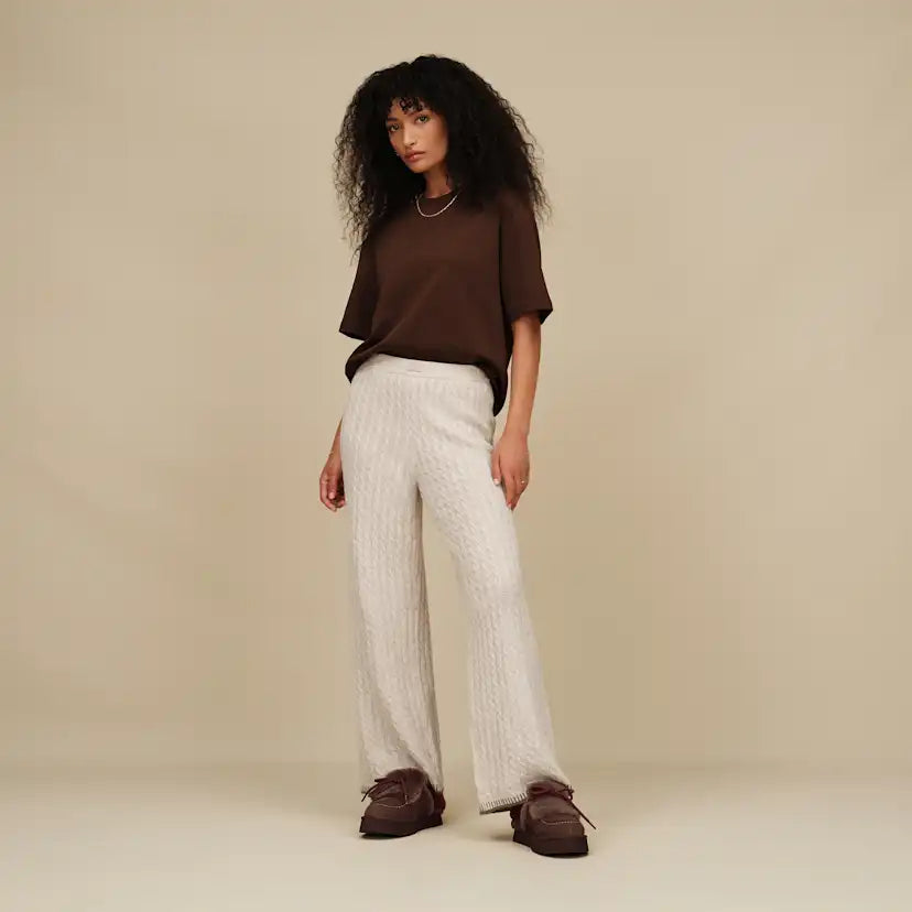 Femme Pantalon à coupe droite Rylynn - OATMEAL HEATHER