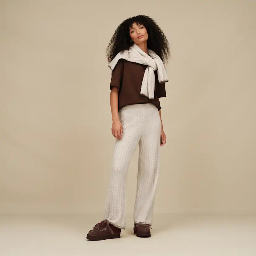 Femme Pantalon à coupe droite Rylynn - OATMEAL HEATHER