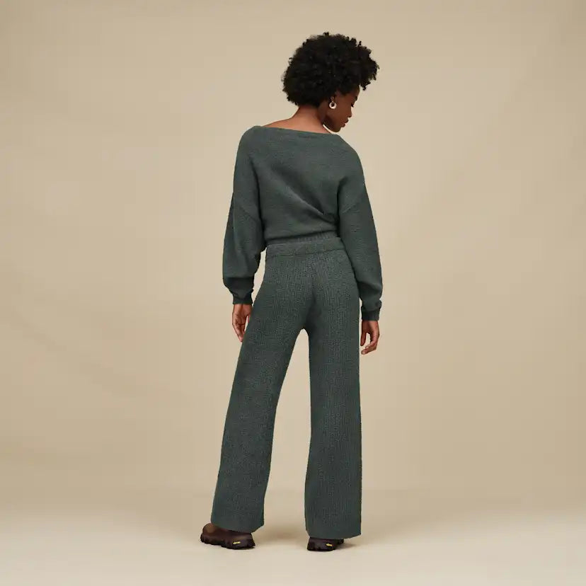 Femme Pantalon côtelé à coupe droite Couria - ARUGULA