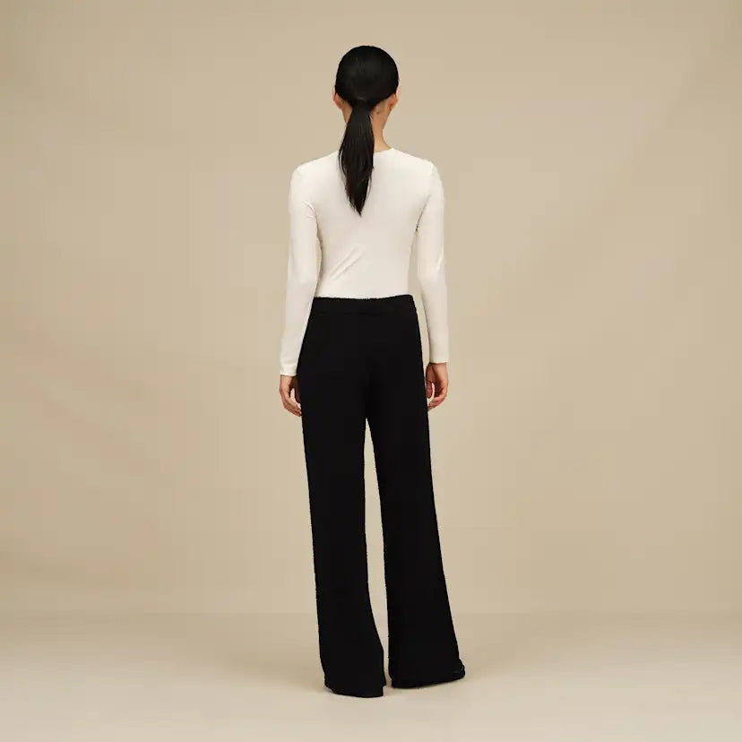 Femme Pantalon côtelé à coupe droite Couria - BLACK