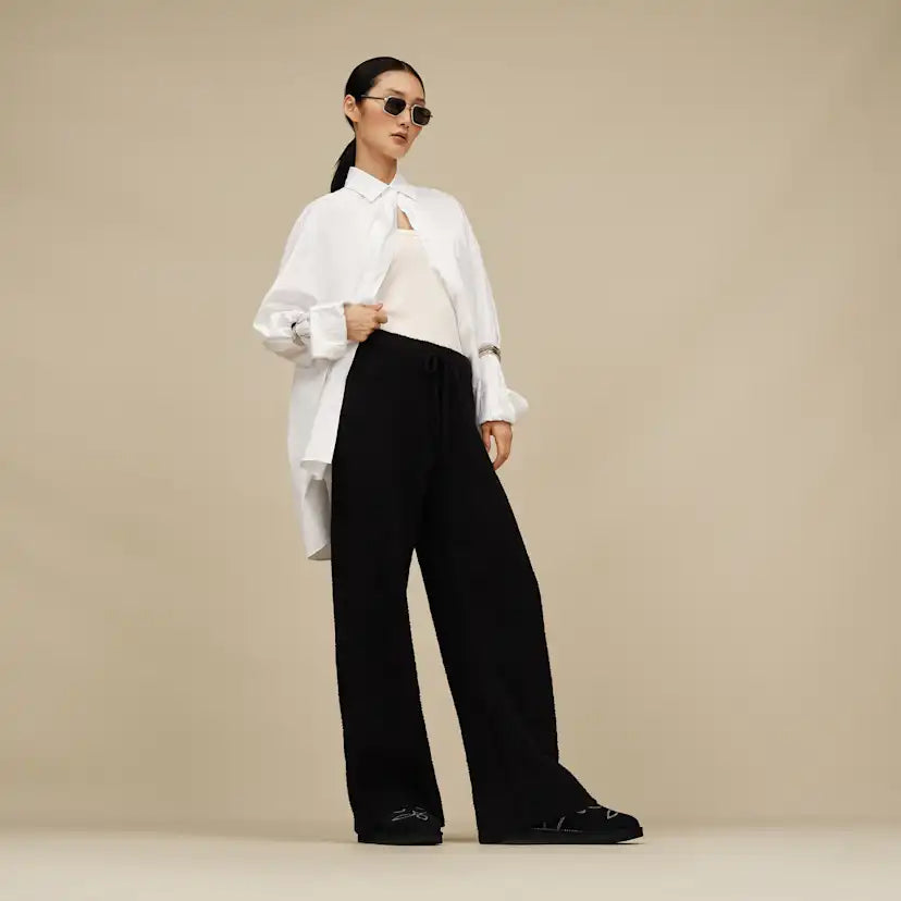 Femme Pantalon côtelé à coupe droite Couria - BLACK