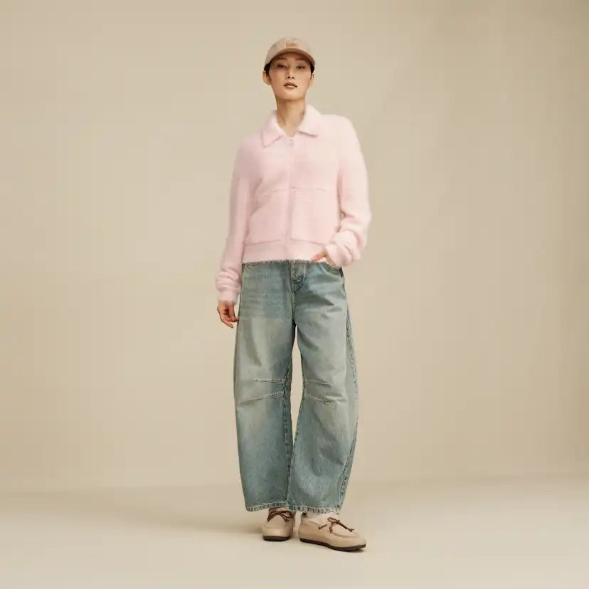 Femme Cardigan à fermeture éclair Mildie - PALE ORCHID