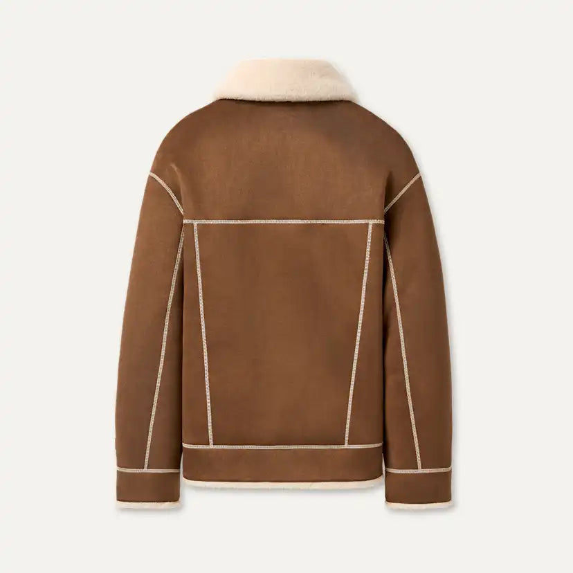 Femme Veste camionneur réversible Frankie - DARK CHESTNUT / CREAM