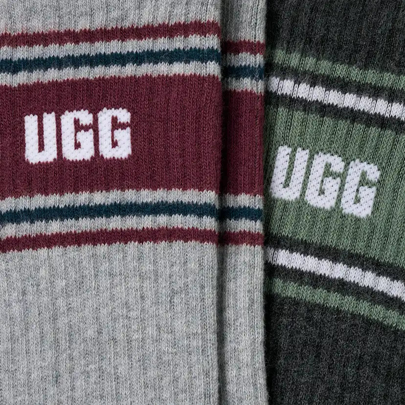 Homme Lot de deux paires de chaussettes mi-hautes Josias Varsity