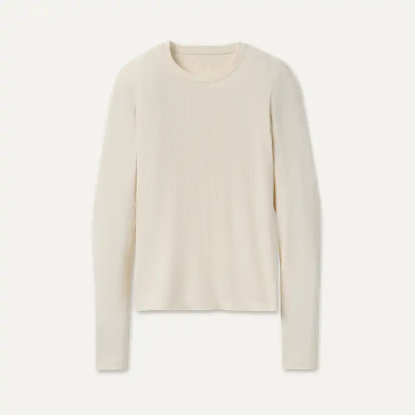 Femme Aidelene Long Sleeve Rib Tee - NIMBUS