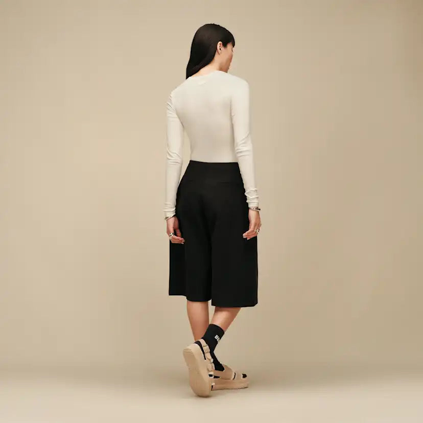 Femme Aidelene Long Sleeve Rib Tee - NIMBUS