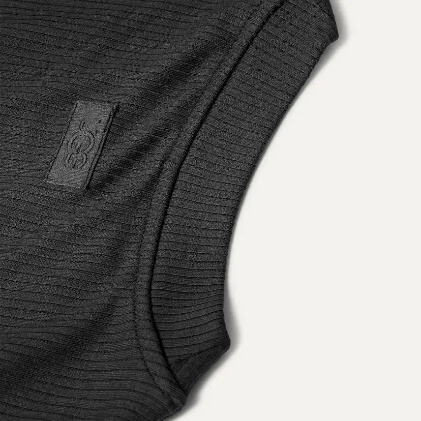 Femme Amarys Relaxed Rib Tee - BLACK