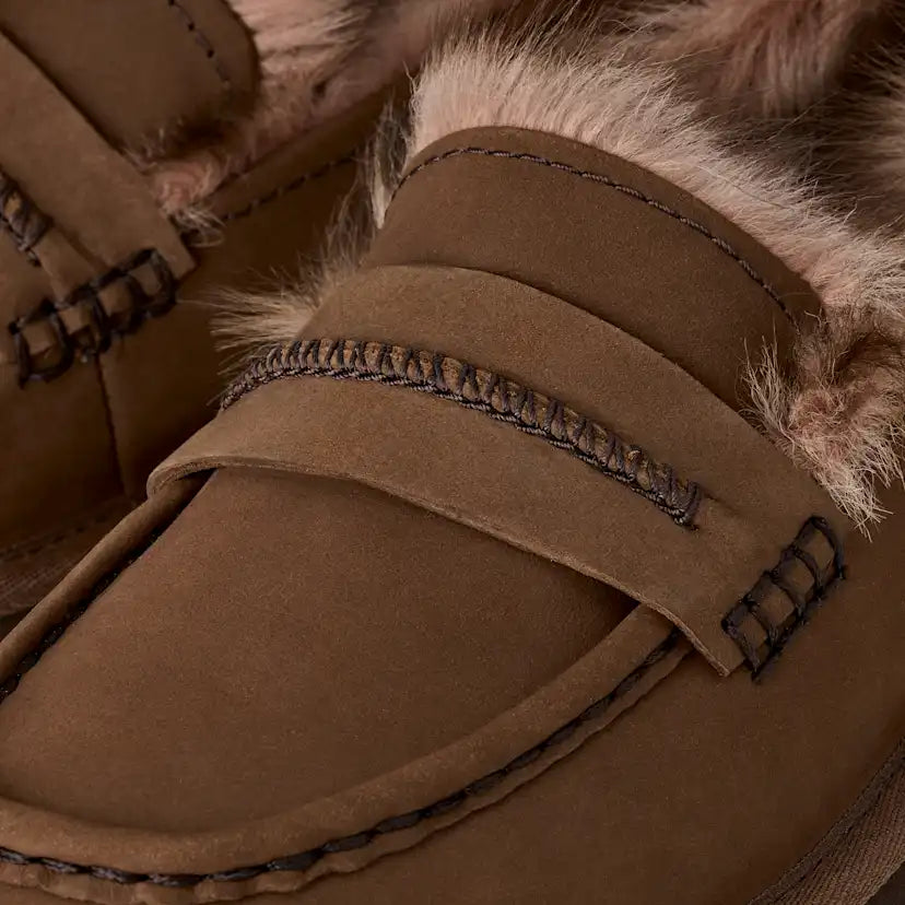 Femme Mocassin Ellis en nubuck - DARK CHESTNUT